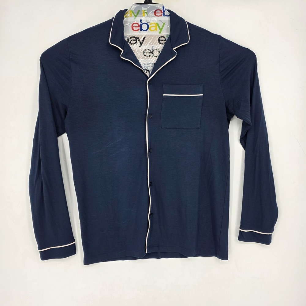 Tommy John Shirt Mens Small Blue Pullover Long Sleeve Soft Top Lounge